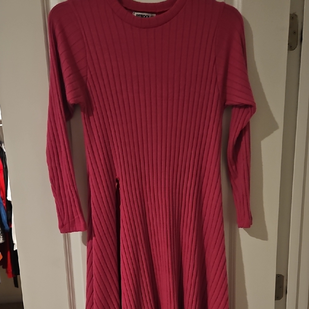 Rebdolls Pink Ribbed Tunic Top